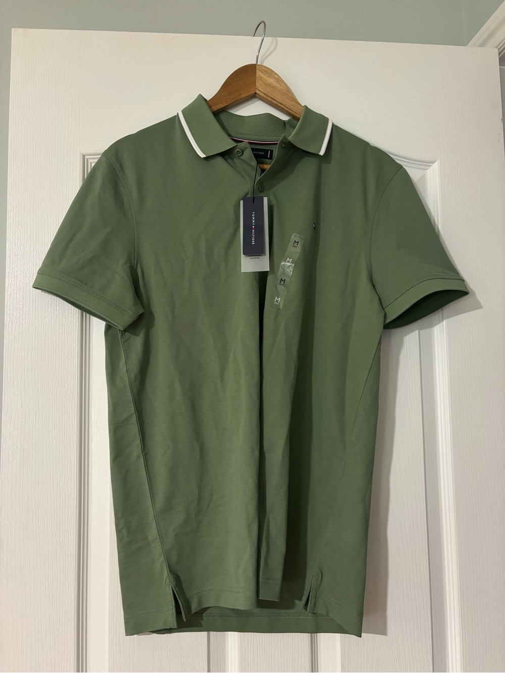 Tommy Bahama Olive Green Polo with White Trim
